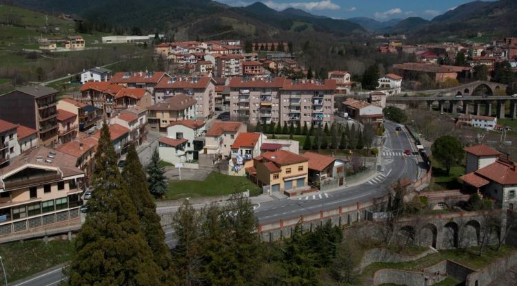 Vista aèria de Sant Joan de les Abadesses