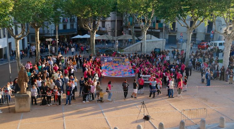 Un moment de la protesta durant la lectura del pregó