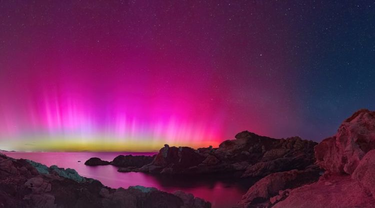 L'aurora boral vista des de Cap de Creus. David Rius Serra