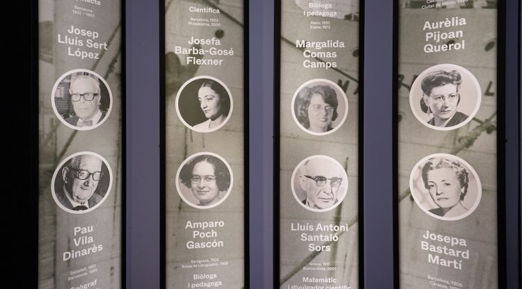 Algunes de les dones rellevant de l'exili republicà, agefides a la sala El Llegat del MUME