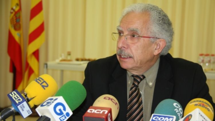 El subdelegat del govern estatal durant el darrer contacte informatiu amb els mitjans de comunicació © ACN