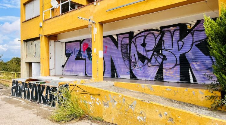Les pintades que hi ha a l'exterior de les instal·lacions del càmping Pous. ACN