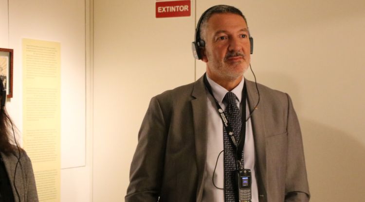 El conseller d'Empresa i Treball, Miquel Sàmper, a la casa natal de Salvador Dalí. ACN
