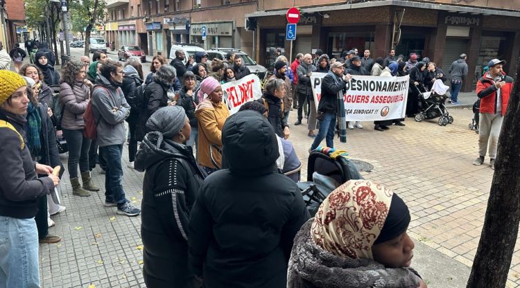 Imatge de la protesta que s'ha fet a Salt. ACN