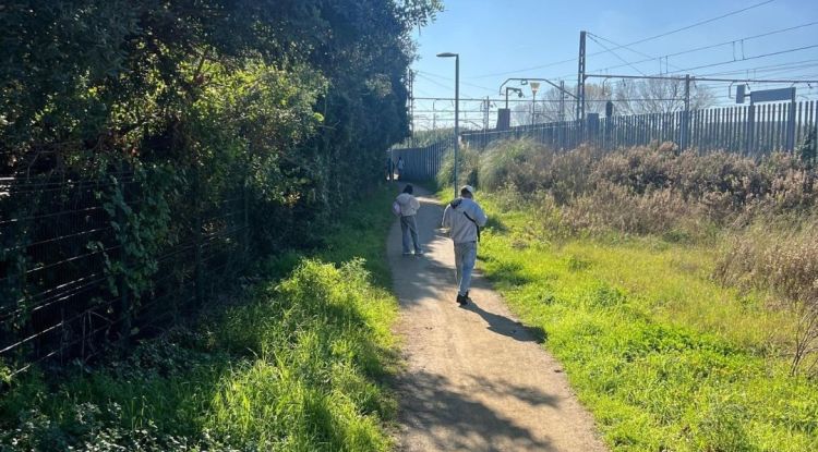 Camí al costat de l'estació de Blanes on es cometien els robatoris