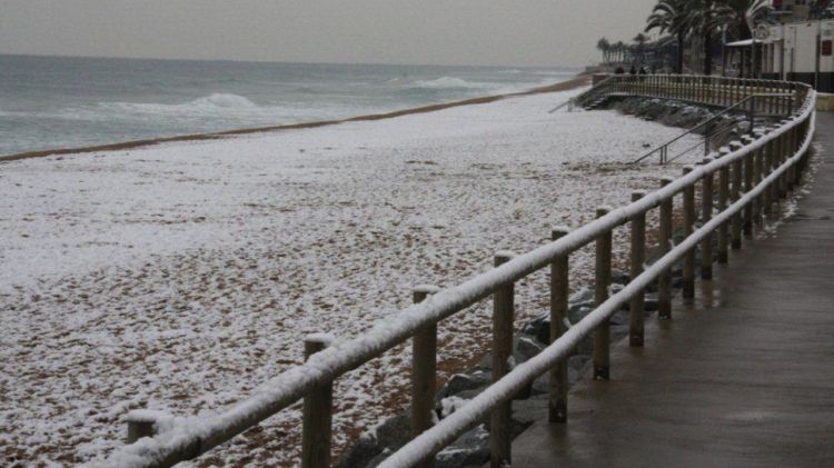 A Blanes ja hi han caigut els primers flocs de neu (arxiu)