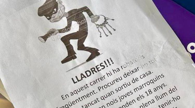 El cartell que ha denunciat el regidor dels Comuns a la Bisbal d'Empordà
