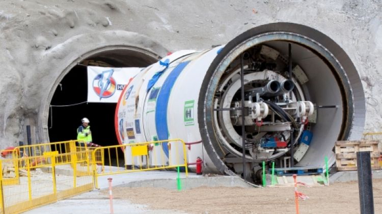 La tuneladora Albera, que va començar a perforar ara fa un any (arxiu)