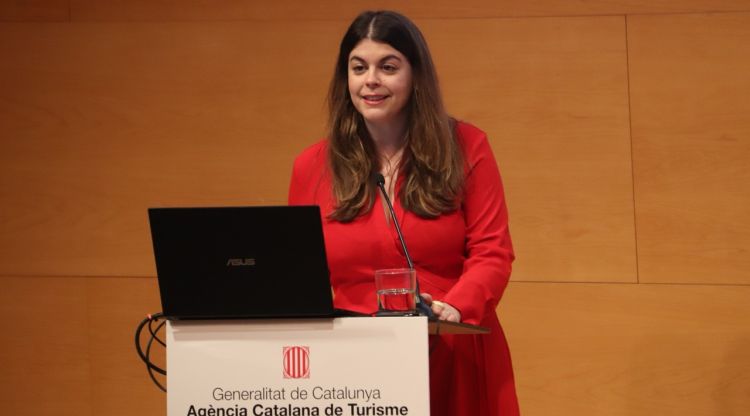La directora de l'Agència Catalana de Turisma, Arantxa Calvera, presenta el pla d'accions del 2025 per a la demarcació de Girona. ACN