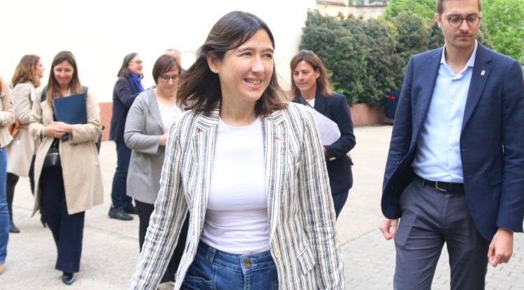 La consellera d'Interior, Núria Parlon, avui a Olot. ACN