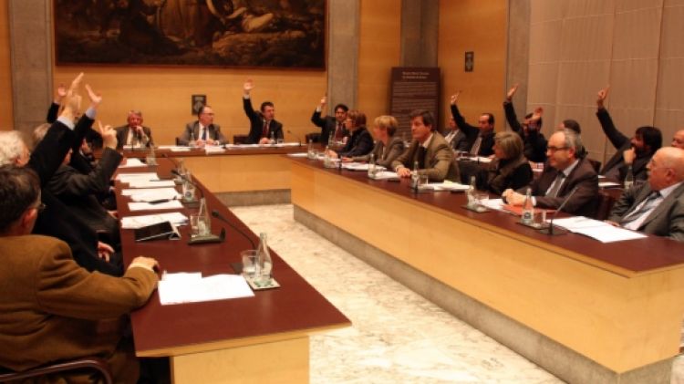 Ple de la Diputació de Girona del passat mes de febrer