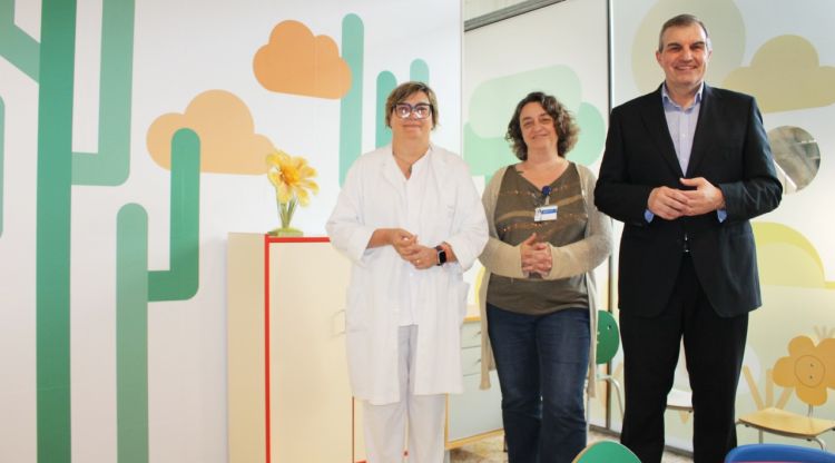 (Dreta a esquerra) Pau Jordà, gerent de l'Espai Gironès, Àngels Morales, gerenta de l'IAS i Susagna Ribas, Supervisora d'Infermeria Materno Infantil