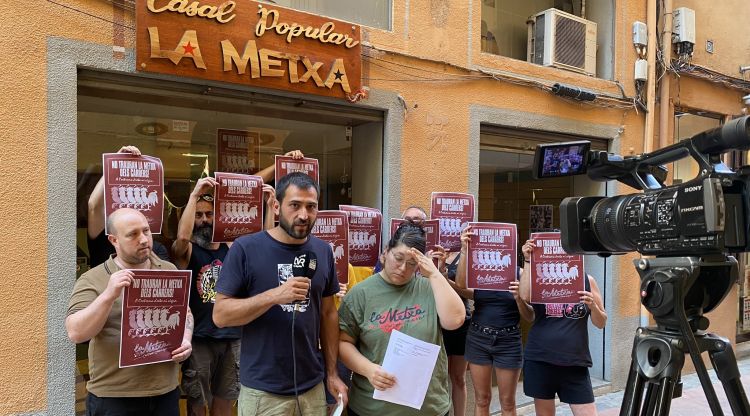 Un acte del casal popular La Metxa el juliol del 2024