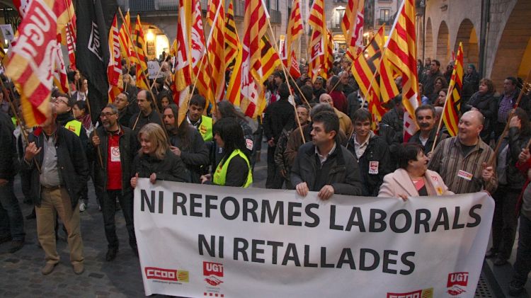Unes 700 persones s'han manifestat a Girona © ACN