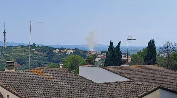 La columna de fum vista des de Montjuïc. Núria Güell
