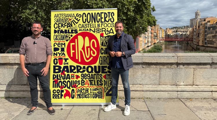 L'alcalde de Girona, Lluc Salellas, amb el regidor de Cultura, Quim Ayats. ACN