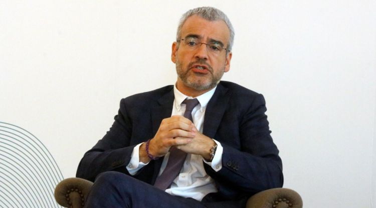 El president d'Aena, Maurici Lucena, avui durant la seva intervenció a les III Jornades d'Economia de S'Agaró. ACN