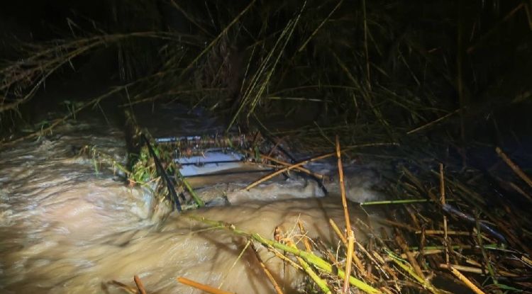 La part superior del cotxe desaparegut