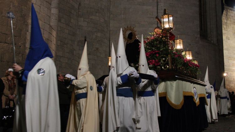 Moment de la processó d'ahir a la nit