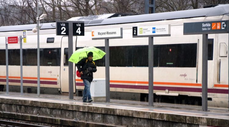 Estació de Maçanet-Massanes, aquest matí. ACN