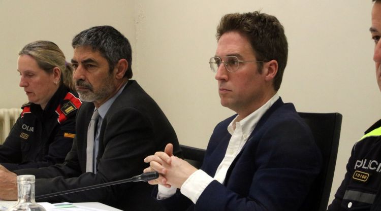 El director general de la Policia, Josep Lluís Trapero, i l'alcalde Jordi Masquef. ACN