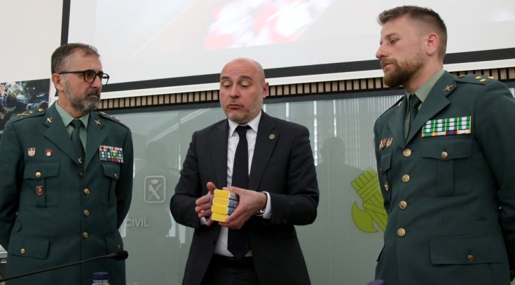 El delegat del govern espanyol a Catalunya amb Pedro Antonio Pizarro de Medina i Daniel Gómez Moreno. ACN