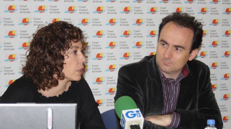 La directora del Consell, Cristina Asina i el conseller d'Hisenda, Ramon Soler © Marc Estarriola