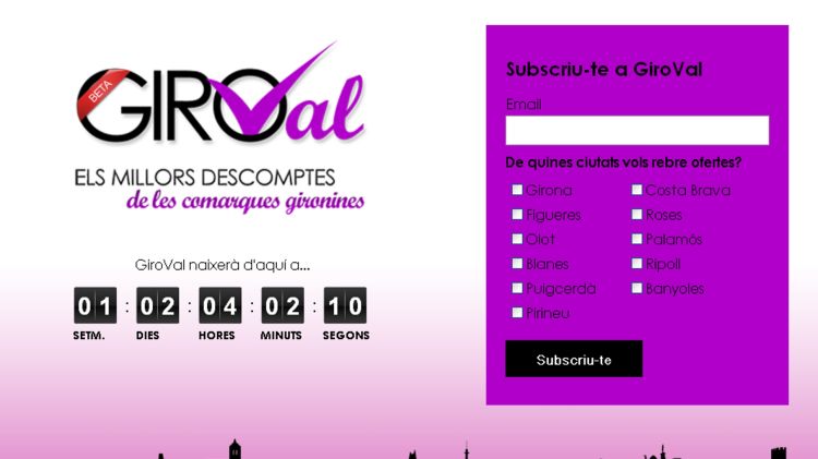 La imatge principal del portal web 'GiroVal' © ACN