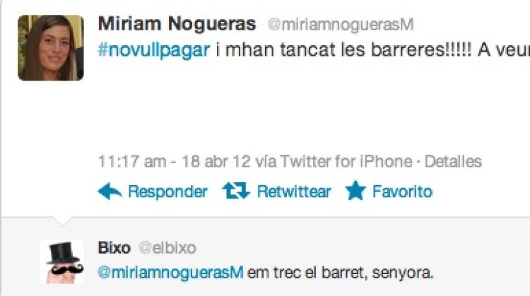 Piulada de Míriam Nogueras