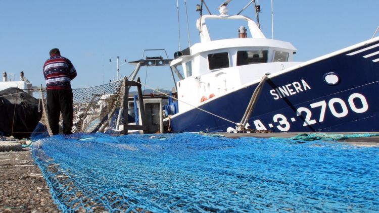 Pescadors feinejant en un dels ports del litoral català © ACN