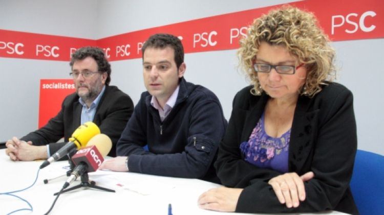 D'esquerra a dreta: Esteve Pujol, Enric Pérez i Marina Geli © ACN