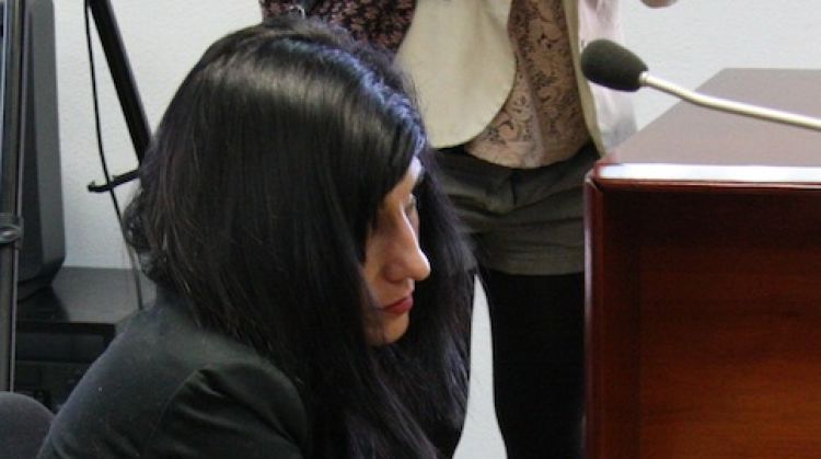 L'acusada, Montserrat Tirado, durant el judici (arxiu)