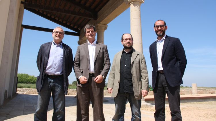 'esquerra a dreta: Eugeni Prieto, Estanis Puig, Abel Font i Albert Marín © ACN
