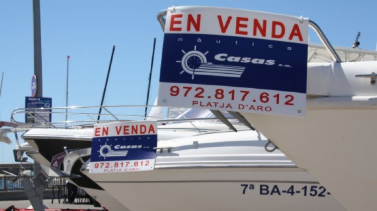 Algunes de les embarcacions en venda del 'Festival del Mar' a Sant Feliu de Guíxols © ACN
