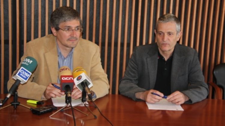 El vicerector de Qualitat i Planificació, Martí Casadesús, i el secretari general de la UdG, Carles Abellà © ACN