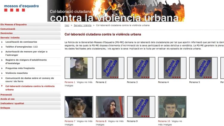 Captura de pantalla del web d'identificació © AG