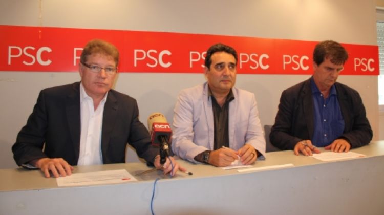 D'esquerra a dreta: Juli Fernández, Manel Bustos i Estanis Puig © ACN