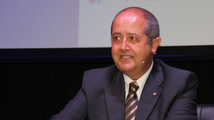 El conseller d'Interior, Felip Puig, avui a Tribuna de Girona © ACN