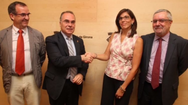 en què s'ha anunciat la reedició de l'acord entre 'la Caixa' i la Diputació de Girona © ACN