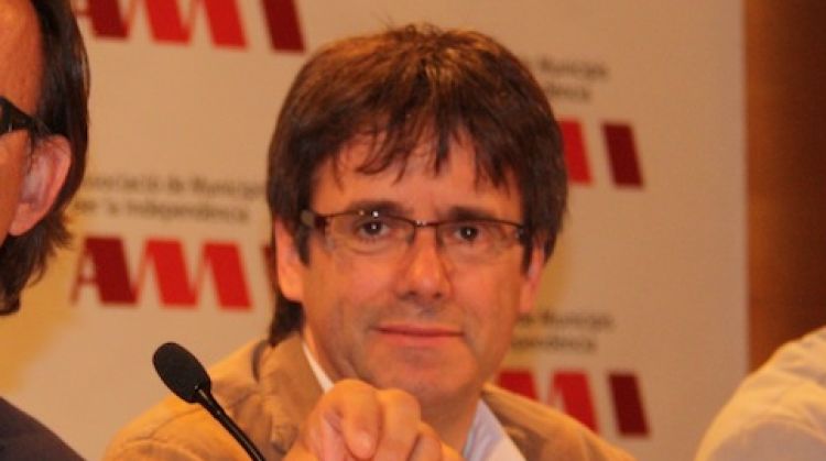 Puigdemont abans de començar l'assemblea © ACN