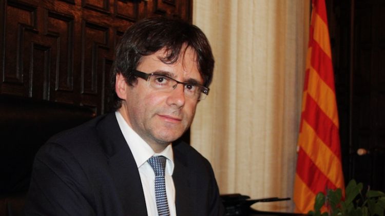 L'alcalde de Girona, Carles Puigdemont, en el seu despatx © ACN