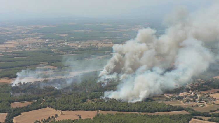 Perímetre de l'incendi vist des de l'helicòpter © Bombers de la Generalitat