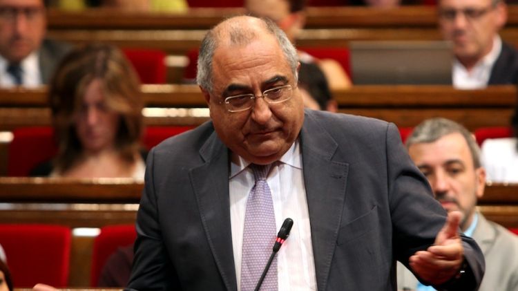 Joaquim Nadal durant la sessió de control al president, al Parlament © ACN