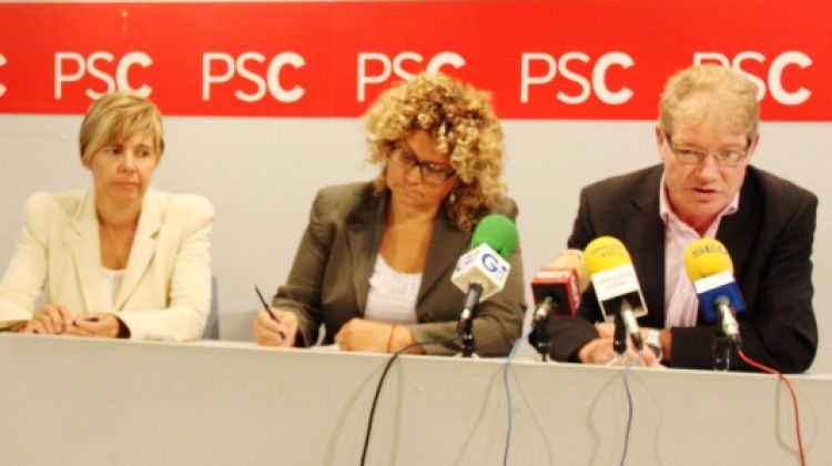 Pia Bosch, Marina Geli i Juli Fernández, aquest matí © ACN