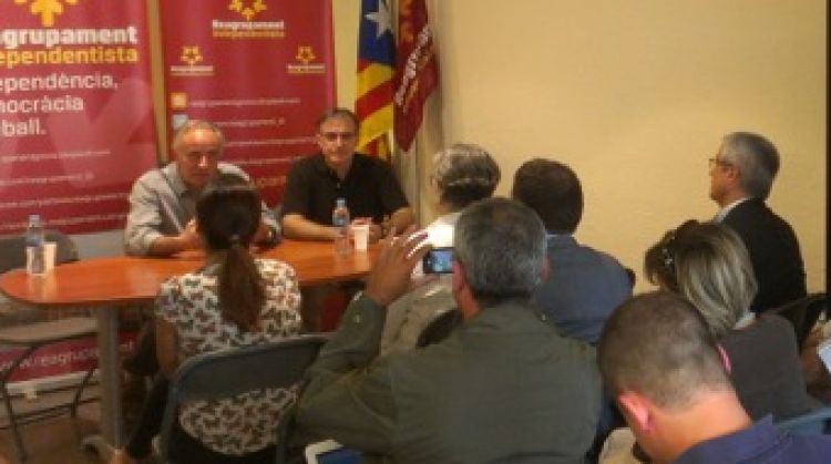 Carretero acompanyat per Carles Bonaventura avui a Girona