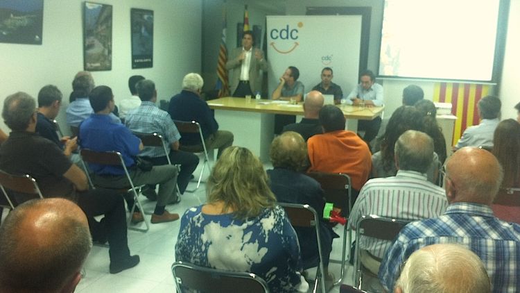Josep Rull, ahir a Olot © CDC
