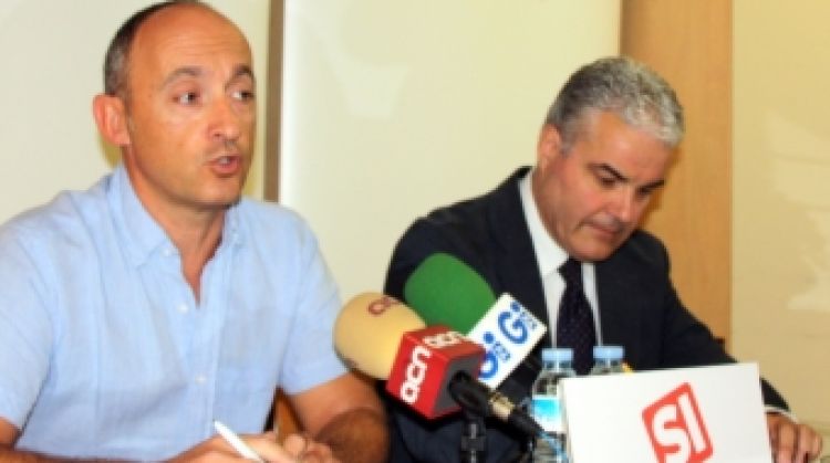 El coordinador del partit a les comarques gironines, Santi Niell, i el cap de campanya, Andreu Garriga © ACN