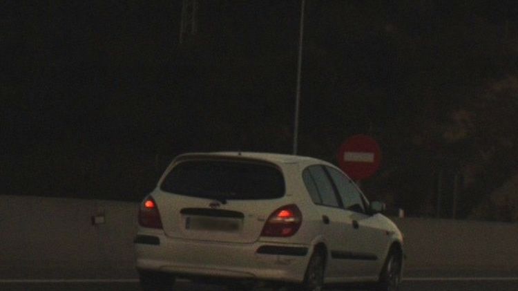 El vehicle infractor circulant a 165 km/h per l'A-26 a Besalú © ACN