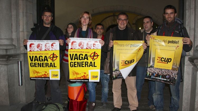 Els regidors de la CUP a l'Ajuntament de Girona i Reagrupament © ACN