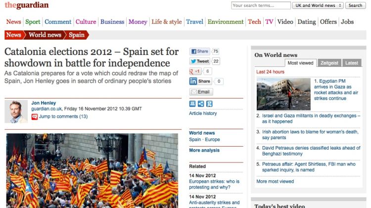 Captura d'imatge de l'article al 'The Guardian'